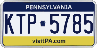 PA license plate KTP5785