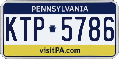 PA license plate KTP5786
