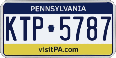 PA license plate KTP5787