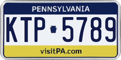 PA license plate KTP5789