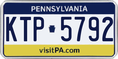 PA license plate KTP5792