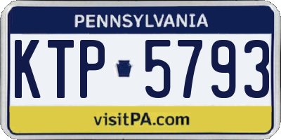 PA license plate KTP5793