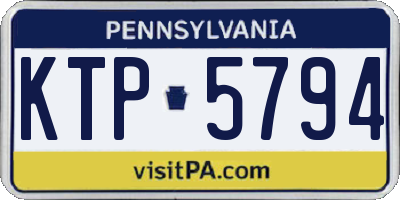 PA license plate KTP5794