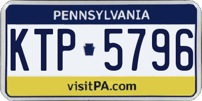 PA license plate KTP5796