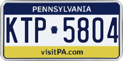PA license plate KTP5804
