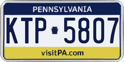 PA license plate KTP5807