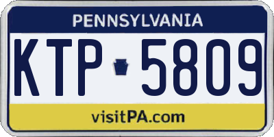 PA license plate KTP5809