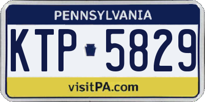 PA license plate KTP5829