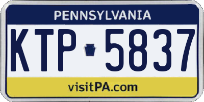 PA license plate KTP5837