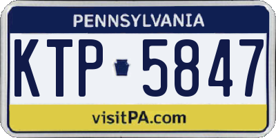 PA license plate KTP5847