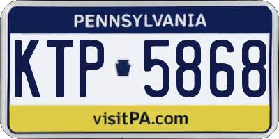 PA license plate KTP5868