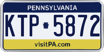 PA license plate KTP5872