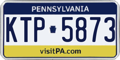 PA license plate KTP5873