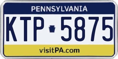 PA license plate KTP5875