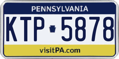 PA license plate KTP5878