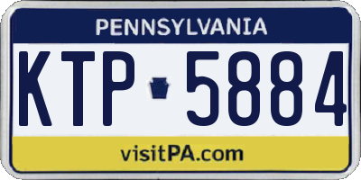 PA license plate KTP5884