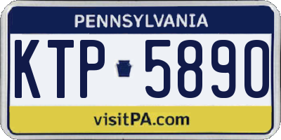 PA license plate KTP5890