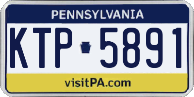 PA license plate KTP5891