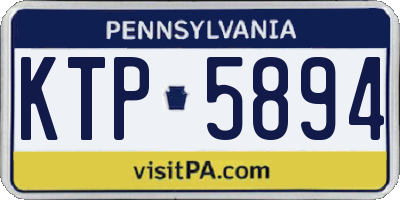 PA license plate KTP5894