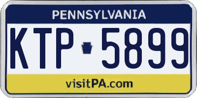 PA license plate KTP5899