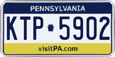 PA license plate KTP5902
