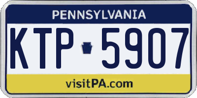 PA license plate KTP5907