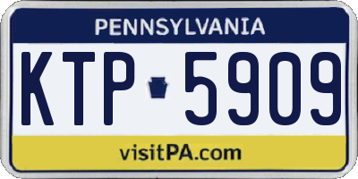 PA license plate KTP5909