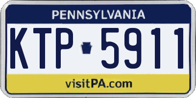 PA license plate KTP5911