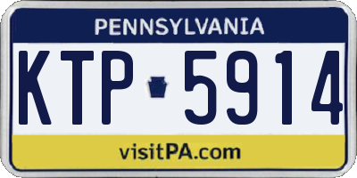 PA license plate KTP5914