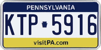 PA license plate KTP5916