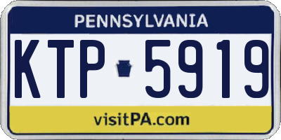 PA license plate KTP5919