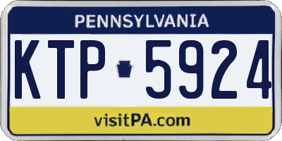 PA license plate KTP5924