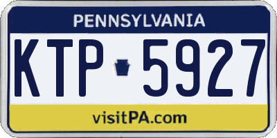 PA license plate KTP5927