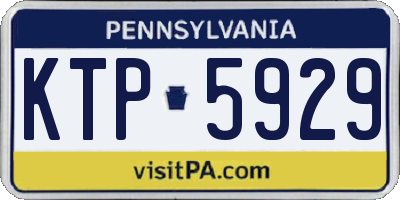 PA license plate KTP5929