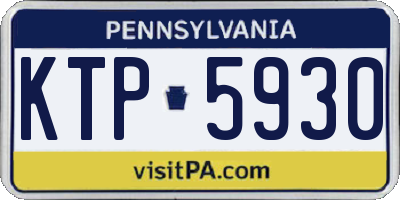 PA license plate KTP5930
