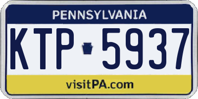 PA license plate KTP5937
