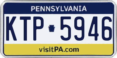 PA license plate KTP5946