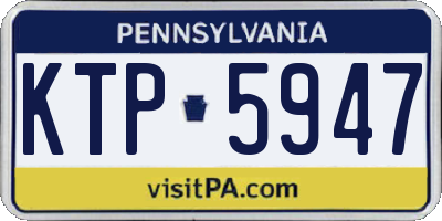 PA license plate KTP5947