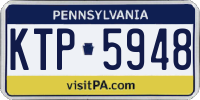 PA license plate KTP5948