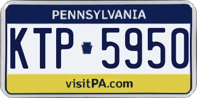PA license plate KTP5950