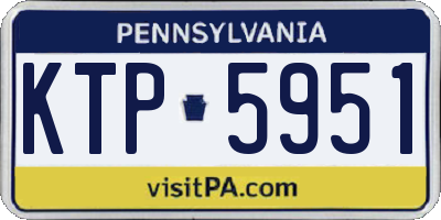 PA license plate KTP5951