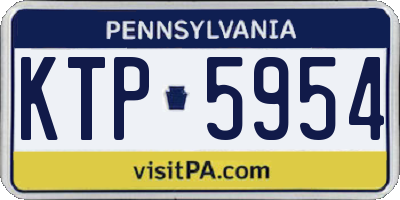 PA license plate KTP5954