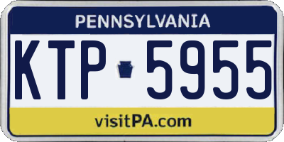 PA license plate KTP5955