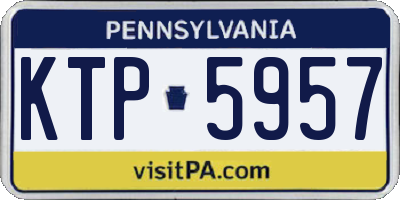 PA license plate KTP5957