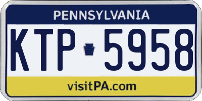 PA license plate KTP5958