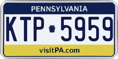 PA license plate KTP5959