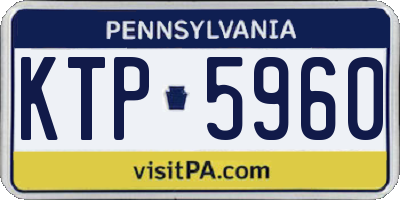 PA license plate KTP5960