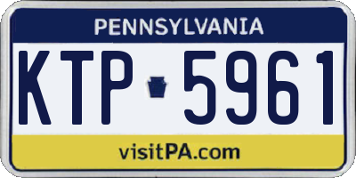 PA license plate KTP5961