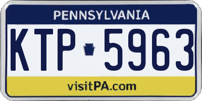 PA license plate KTP5963
