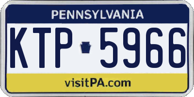 PA license plate KTP5966